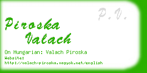 piroska valach business card